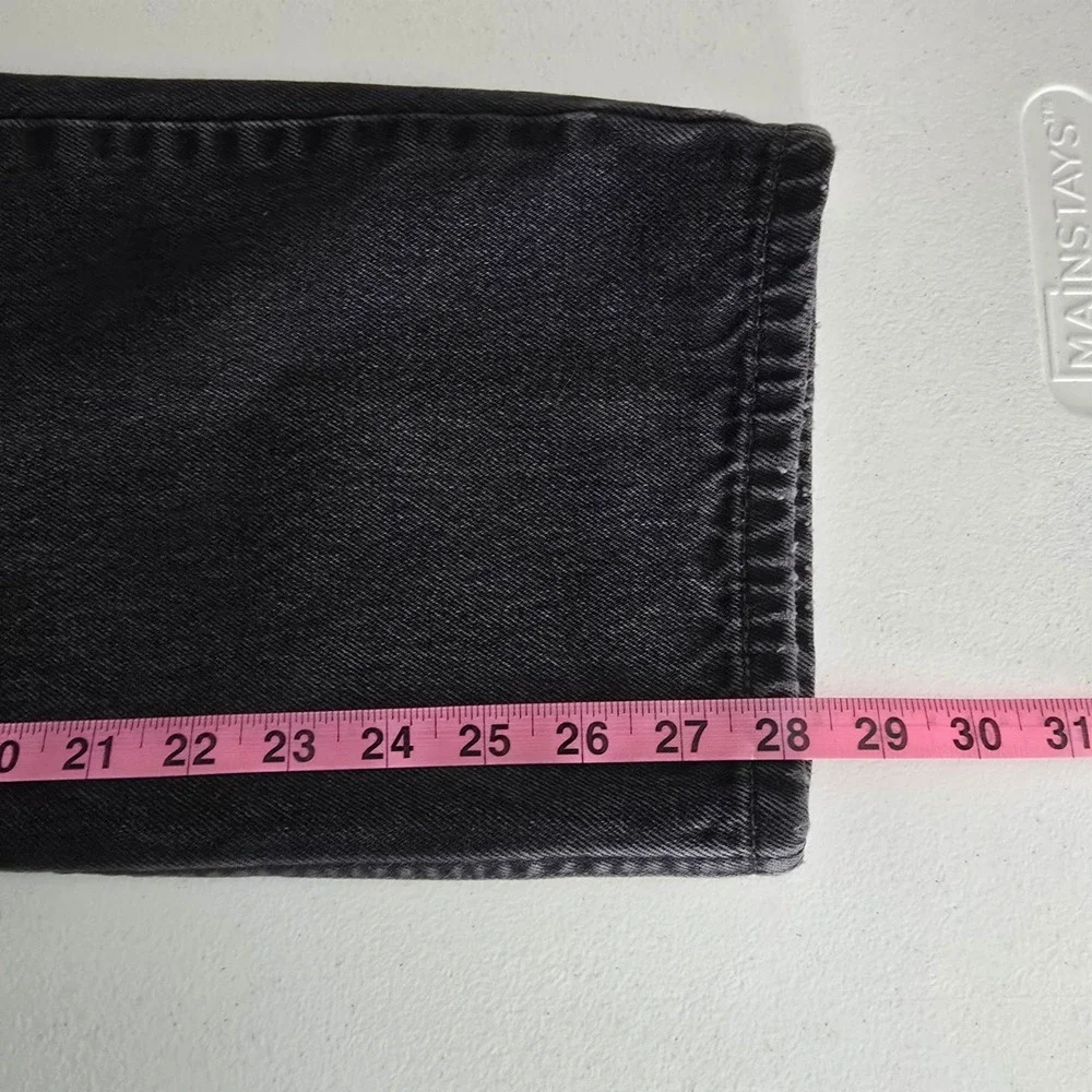 Vintage Levis 505 Regular Fit Jeans Faded Black Denim Straight Leg Mens 32x28